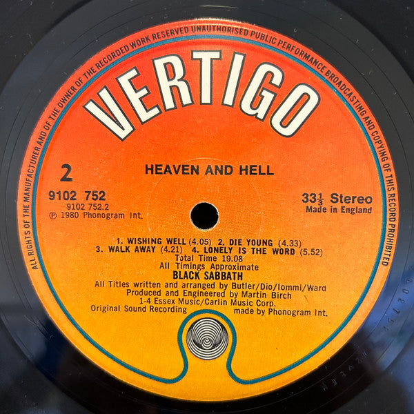Black Sabbath : Heaven And Hell (LP, Album)