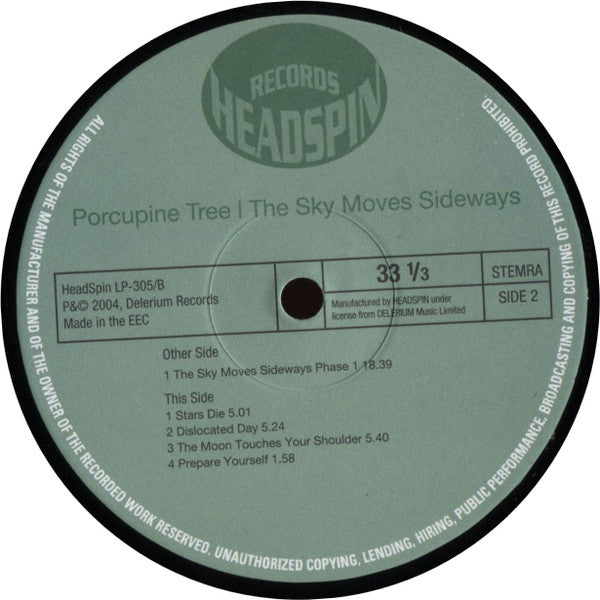 Porcupine Tree : The Sky Moves Sideways (3xLP, Album, Ltd, RE, RM + 7", Single, Bon)