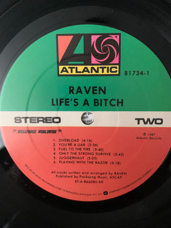 Raven (6) : Life's A Bitch (LP, Album)