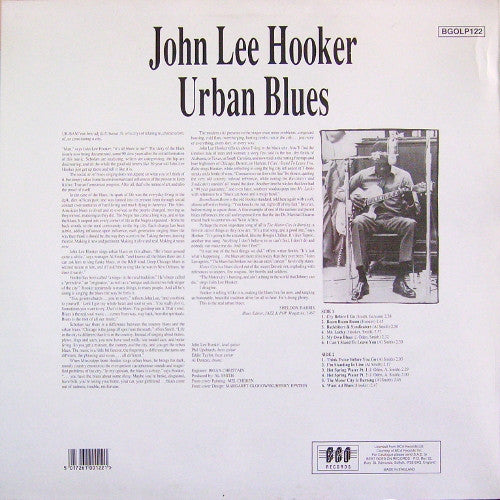 John Lee Hooker : Urban Blues (LP, Album, RE)