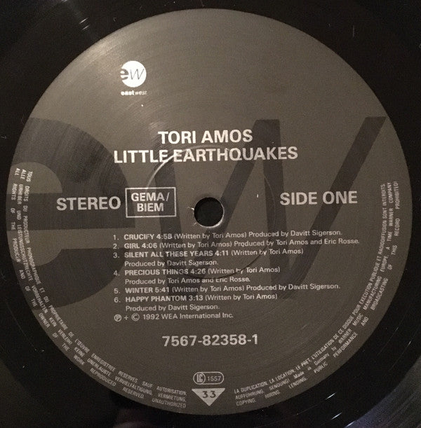Tori Amos : Little Earthquakes (LP, Album)
