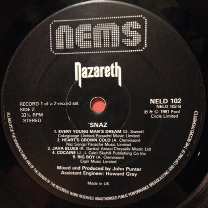 Nazareth (2) : 'Snaz (2xLP, Album)