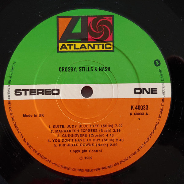 Crosby, Stills & Nash : Crosby, Stills & Nash (LP, Album, RE, Gat)