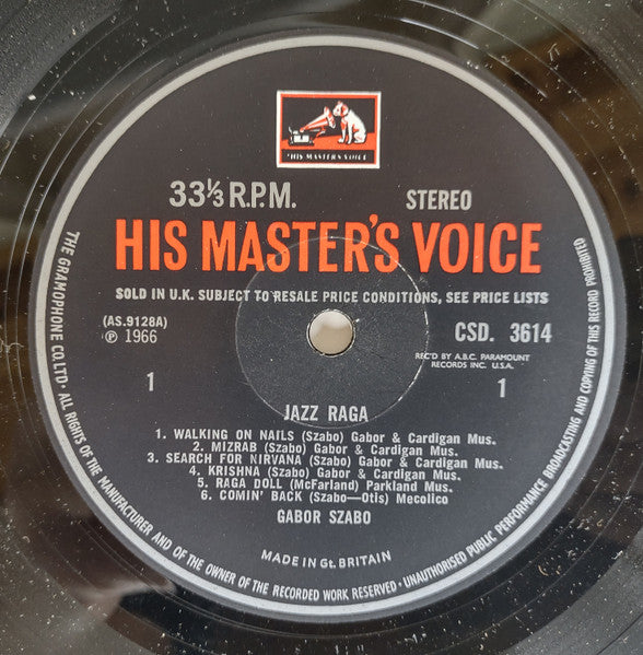 Gabor Szabo : Jazz Raga (LP, Album)