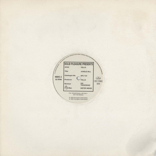 Yello : Jungle Bill (12", Single, Ltd, Promo)