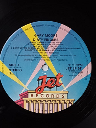 Gary Moore : Dirty Fingers (LP, Album)