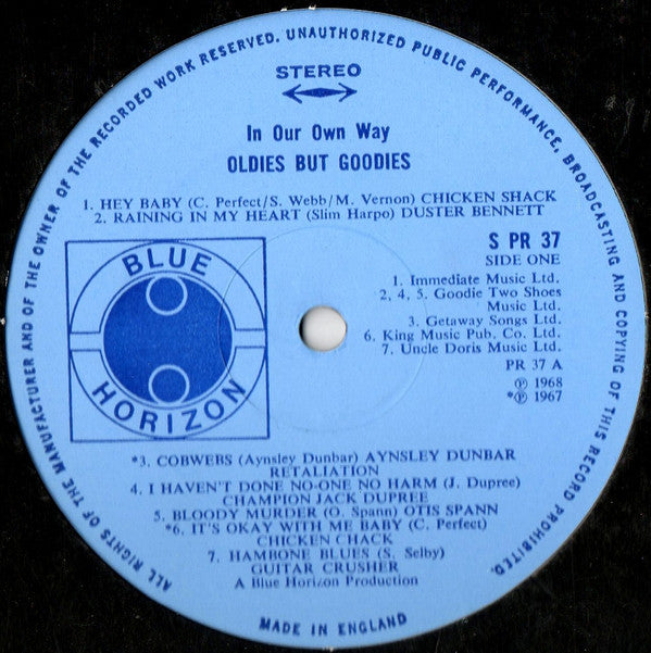 Various : In Our Own Way...Oldies But Goodies (LP, Comp)