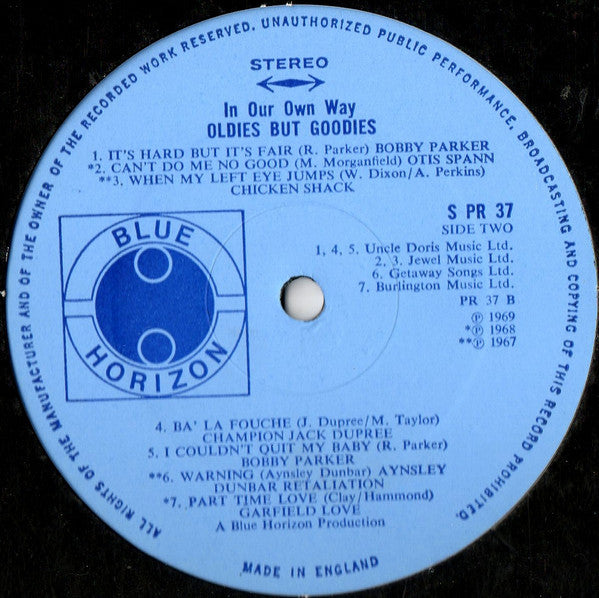 Various : In Our Own Way...Oldies But Goodies (LP, Comp)