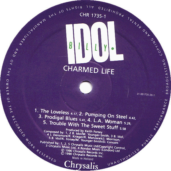 Billy Idol : Charmed Life (LP, Album)