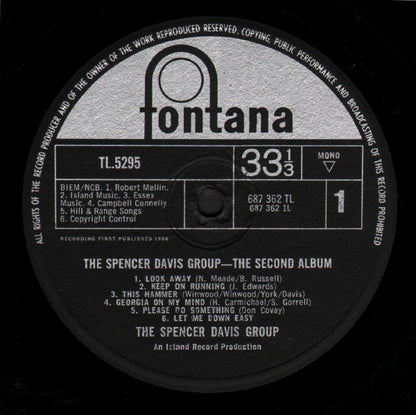 The Spencer Davis Group : The Second Album (LP, Album, Mono)