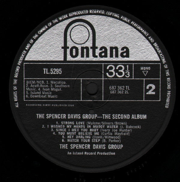 The Spencer Davis Group : The Second Album (LP, Album, Mono)