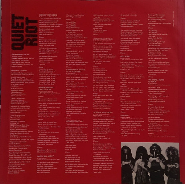 Quiet Riot : Condition Critical (LP, Album)