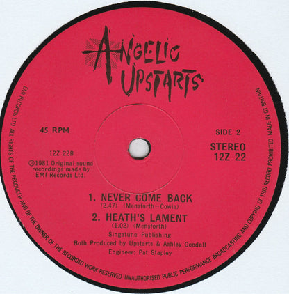 Angelic Upstarts : I Understand (12", Single)