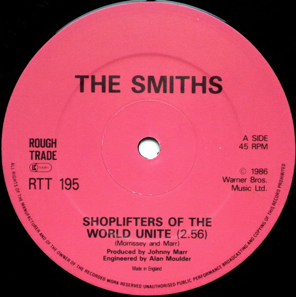 The Smiths : Shoplifters Of The World Unite (12", Single, MP)