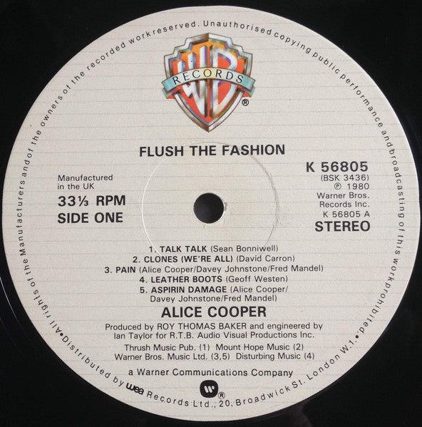 Alice Cooper (2) : Flush The Fashion (LP, Album)
