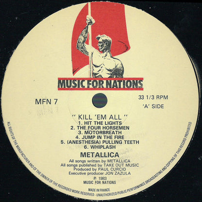 Metallica : Kill 'Em All (LP, Album)