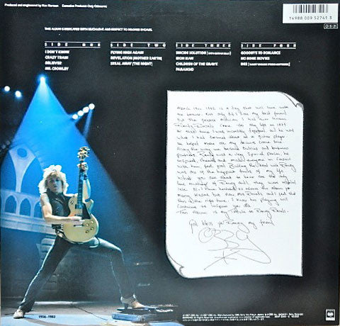 Ozzy Osbourne : Randy Rhoads Tribute (2xLP, Album, Gat)