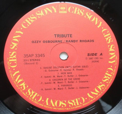 Ozzy Osbourne : Randy Rhoads Tribute (2xLP, Album, Gat)