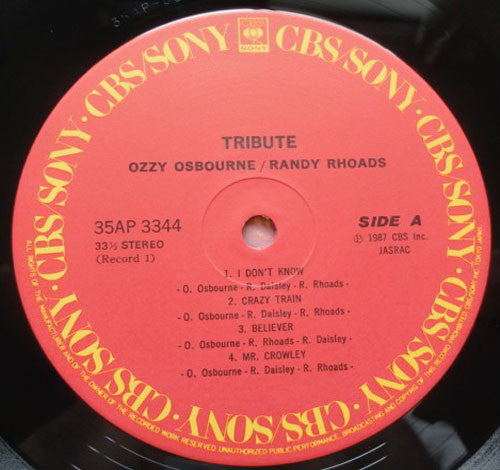 Ozzy Osbourne : Randy Rhoads Tribute (2xLP, Album, Gat)