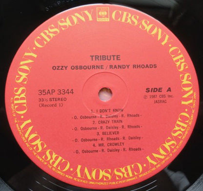 Ozzy Osbourne : Randy Rhoads Tribute (2xLP, Album, Gat)
