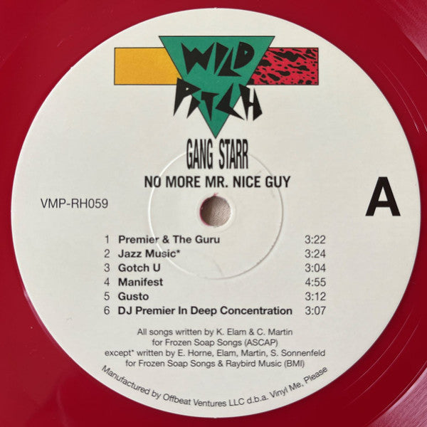 Gang Starr : No More Mr. Nice Guy (2xLP, Album, Club, RE, RM, Red)