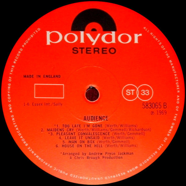 Audience (2) : Audience (LP, Album)