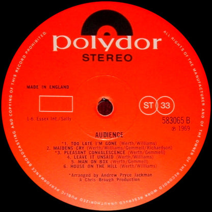Audience (2) : Audience (LP, Album)