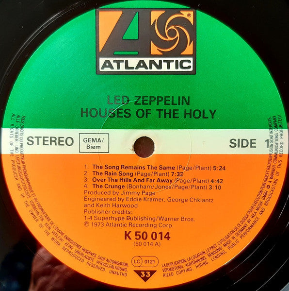 Led Zeppelin : Houses Of The Holy (LP, Album, RE, Obi)
