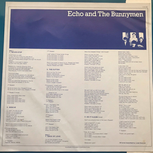 Echo And The Bunnymen* : Echo And The Bunnymen (LP, MiniAlbum, Comp, Bla)