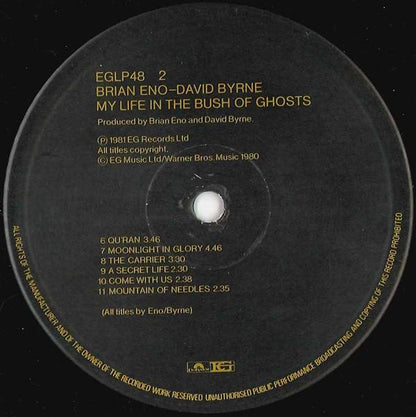 Brian Eno - David Byrne : My Life In The Bush Of Ghosts (LP, Album)