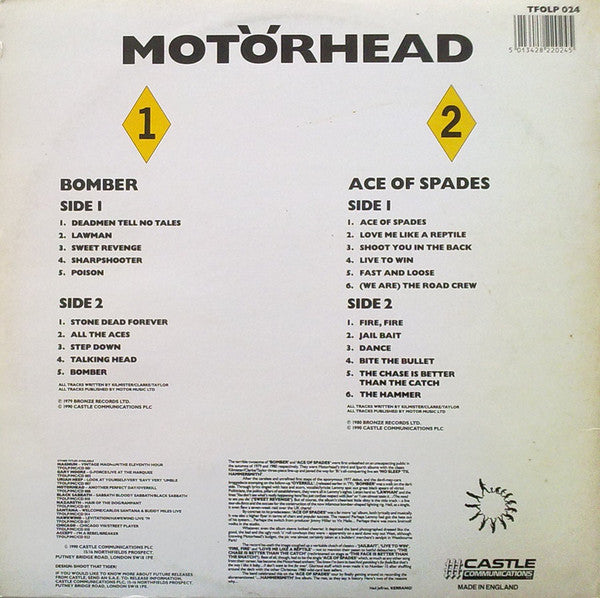 Motörhead : Bomber / Ace Of Spades (2xLP, Comp)