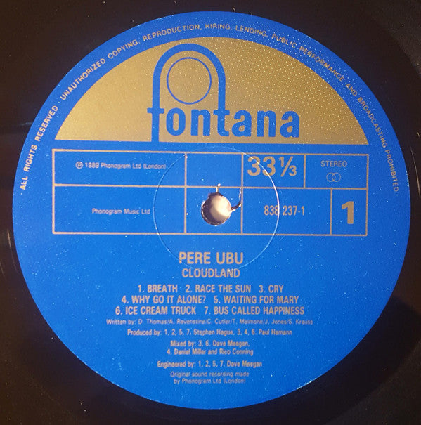 Pere Ubu : Cloudland (LP, Album)