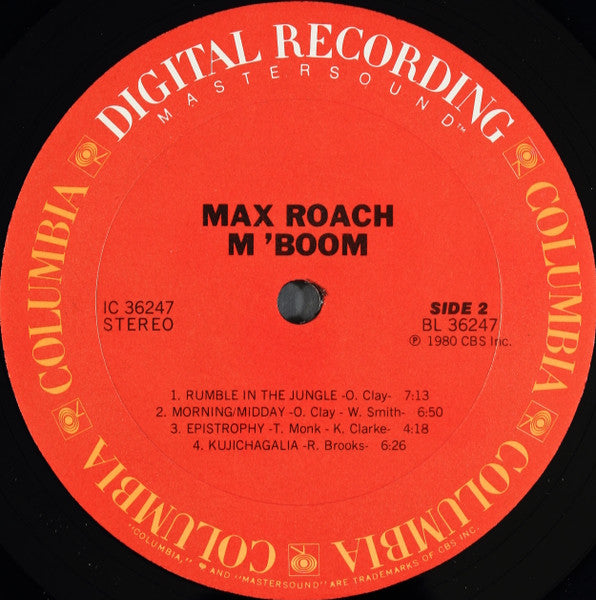 Max Roach, M'Boom* : M'Boom (LP, Album, Aud)
