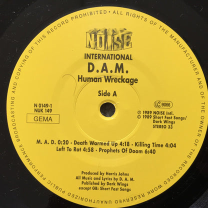 D.A.M. (2) : Human Wreckage (LP, Album)