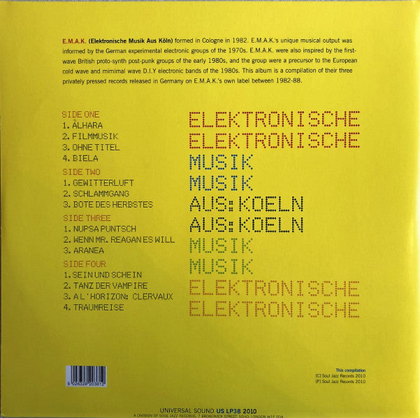 E.M.A.K.* : A Synthetic History Of E.M.A.K. 1982-88 (2xLP, Comp)