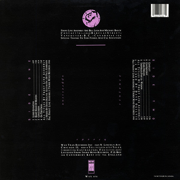 Front Line Assembly : Corrosion (LP, Album)