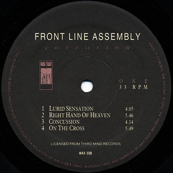 Front Line Assembly : Corrosion (LP, Album)