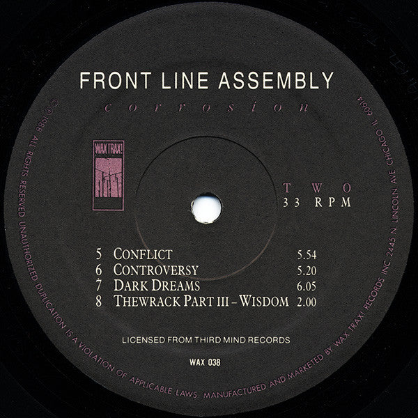 Front Line Assembly : Corrosion (LP, Album)