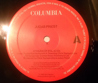 Judas Priest : A Touch Of Evil (12", Single)