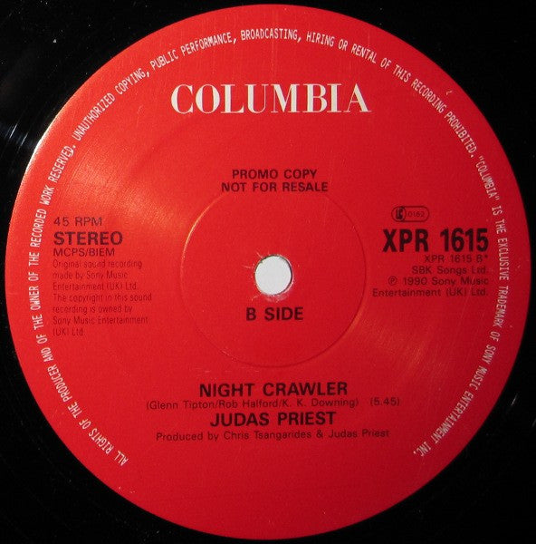 Judas Priest : A Touch Of Evil (12", Single, Promo)