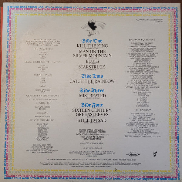 Rainbow : On Stage (2xLP, Album, RE, Pol)