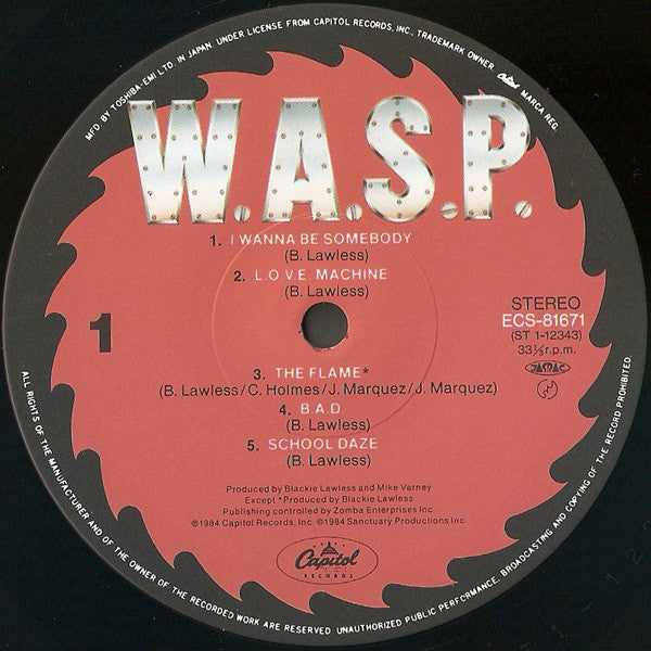 W.A.S.P. : W.A.S.P. = 魔人伝 (LP, Album)