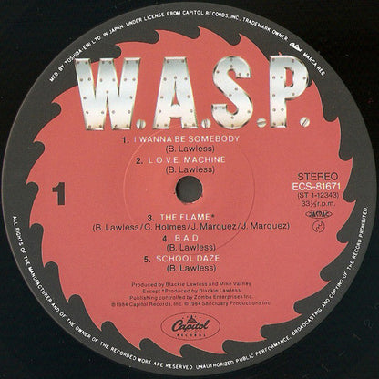 W.A.S.P. : W.A.S.P. = 魔人伝 (LP, Album)