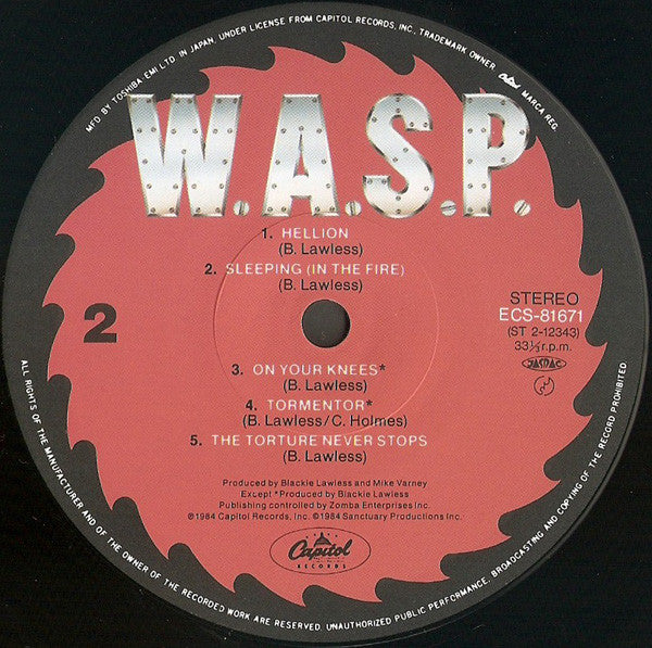 W.A.S.P. : W.A.S.P. = 魔人伝 (LP, Album)