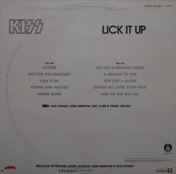 Kiss : Lick It Up (LP, Album)