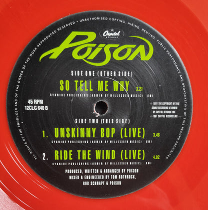 Poison (3) : So Tell Me Why (12", Red)