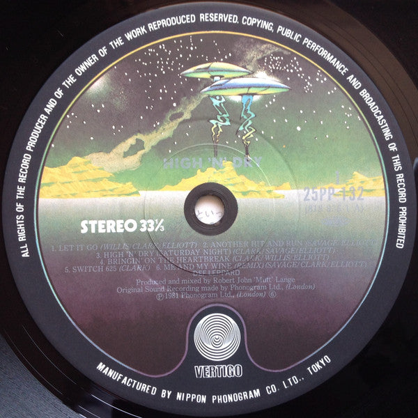 Def Leppard = デフ・レパード* : High 'N' Dry = ハイ&ドライ (LP, Album, RE)