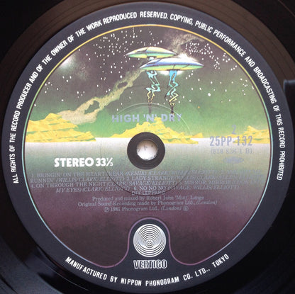 Def Leppard = デフ・レパード* : High 'N' Dry = ハイ&ドライ (LP, Album, RE)