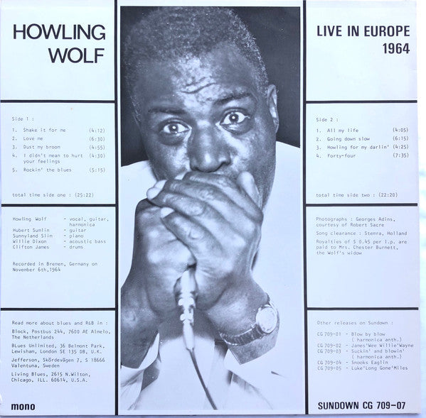 Howling Wolf* : Live In Europe 1964 (LP, Album, Mono)