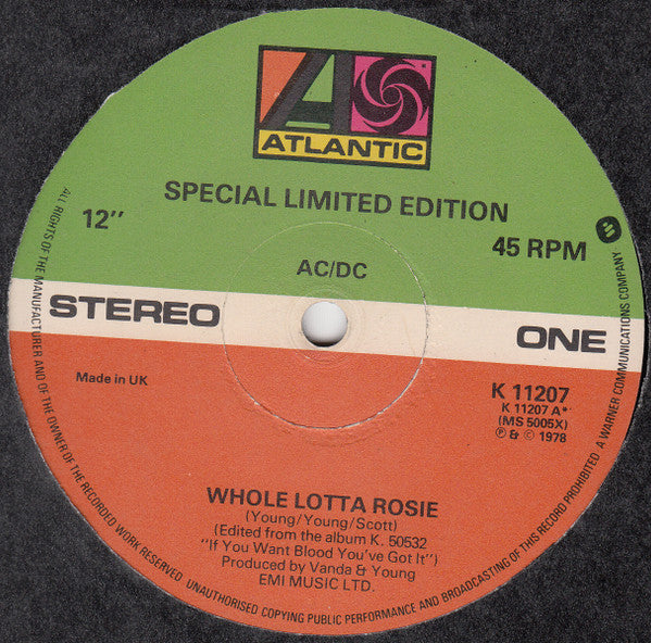AC/DC : Whole Lotta Rosie (12", Single, Ltd, S/Edition)